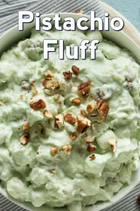 (20+) Facebook Recipes With Crushed Pineapple, Jello Fruit Salads, Pistachio Fluff, Watergate Salad, Pistachio Dessert, Pistachio Salad, Chicken Honey, Fluff Recipe, Fluff Desserts