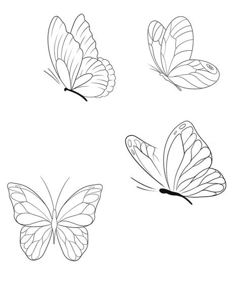 Fine Line Butterfly Drawing, Fine Line Tattoo Butterfly, Butterfly Fine Line Tattoo, Butterfly Fine Line, Butterfly Tattoo Fine Line, Tattoos With Color, Line Art For Kids, Mariposas Tattoo, Butterflies Coloring Pages