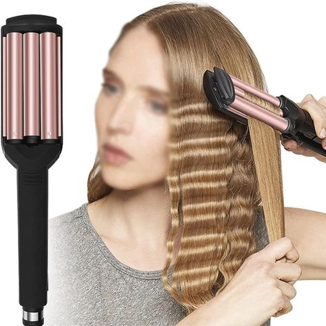 YUONME Hair straightner Hair Styler Hair Waver Styling Tools Hair Curlers Electric Curling Professional Hair Tools Curling Iron Ceramic Triple Barrel (Color : Pink) Auto Ceramic Hair Curler, Automatic Hair Curler Video, Bioionic Long Barrel Curling Iron, 2 In 1 Hair Straightener & Curler, Professional Hair Tools, 1.25 Inch Curling Iron, Hair Waver, Hair Styler, Curling Iron