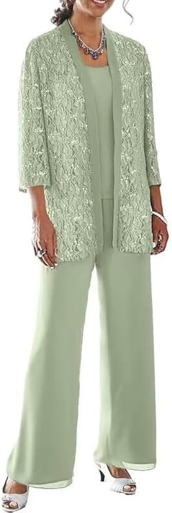 Amazon.com: Womens Pant Suits Grandmother of The Bride Dress Chiffon 3/4 Sleeve Lace Formal Evening Party Gown Dusty Rose-US 10 : Clothing, Shoes & Jewelry Grandmother Of The Bride Pant Suit Summer Modern, Grandmother Of The Bride Pant Suits Party, Grand Mother Of The Bride Pant Suits, Grandmother Of The Bride Pant Suits, Grandmother Of The Bride Dress, Sage Green Mother Of The Bride Pant Suit, Womens Pant Suits, Pants Suits For Women, Mother Of The Bride Trouser Suits