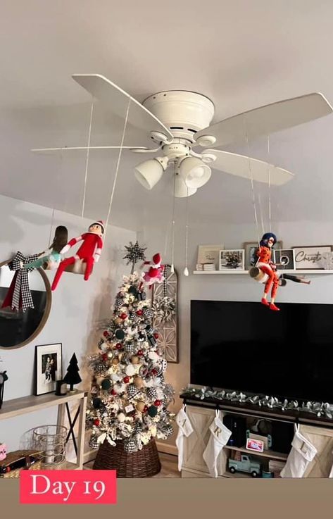 Elf On The Shelf Ideas!!! | Facebook Elf On The Shelf Mirror Ideas, Elf On The Shelf Hanging Ideas, Elf On The Shelf Just Hanging Around, Elf On The Shelf Ideas Hanging From Fan, New Elf On The Shelf Ideas 2022, 2022 Elf On The Shelf Ideas, Gaming Elf On The Shelf, Elf On The Shelf Hanging From Fan, Elf Ideas Easy