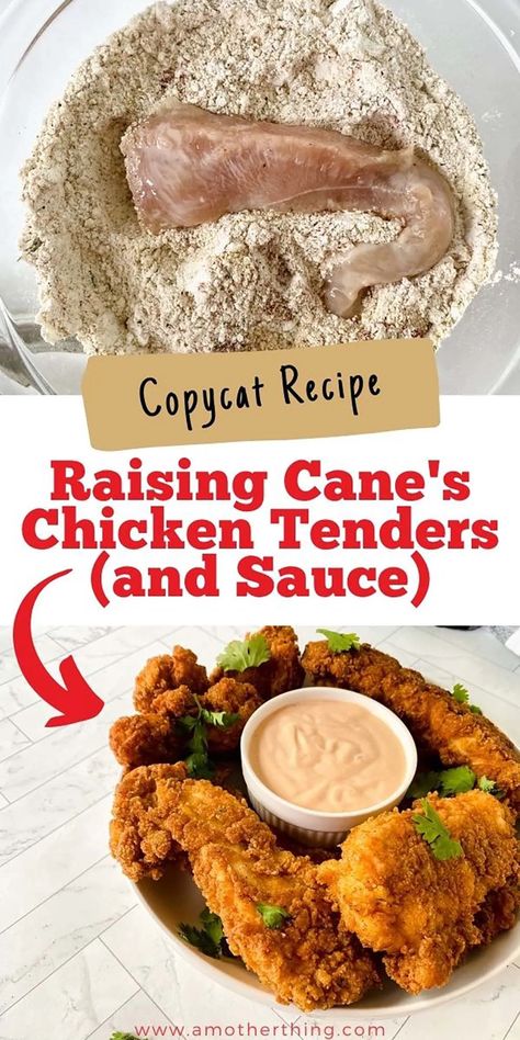 Raising Cane’s Copycat Chicken Fingers Recipe Raising Canes Chicken Recipe, Chicken Fingers Recipe, Chicken Finger Recipes, Canes Chicken, Raising Canes, Chicken Tender Recipes, Copykat Recipes, Copycat Restaurant Recipes, Chicken Fingers