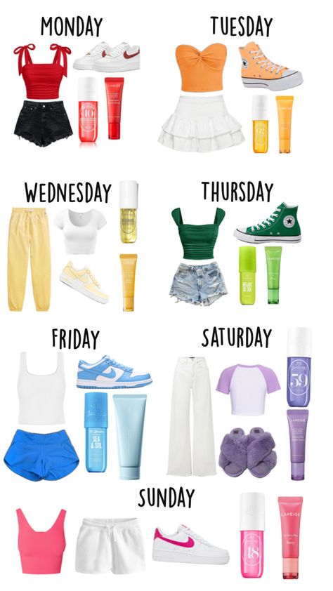 I saw this and Saturday and Wednesday didn’t have a shirt lol Cute Easy Outfits For School, Cutesy Outfit, Cute Middle School Outfits, Cute Travel Outfits, Saturday Outfit, Preppy Inspiration, Casual Preppy Outfits, Trendy Outfits For Teens, Clothes And Shoes