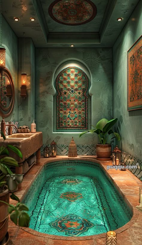 Moroccan Bathroom Ideas, Moroccan Inspired Bathroom, Moroccan Style Bathroom, Moroccan Bathroom, Moroccan Interiors, Style Bathroom, Moroccan Design, Bathroom Design Ideas, Dream House Interior