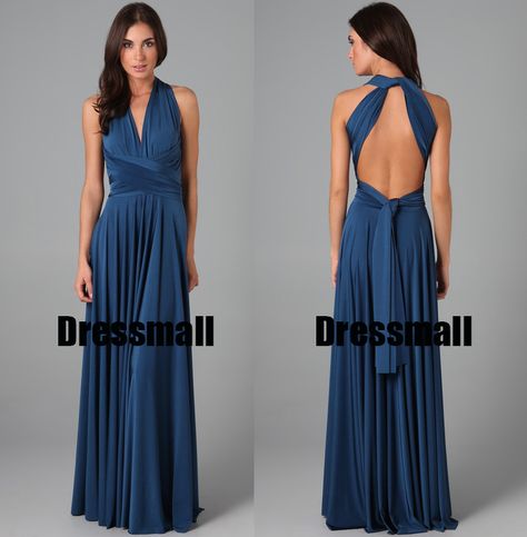 Elegant open back style Infinity Dress Plus Size, Convertible Dress Styles, Blue Infinity Dress, Infinity Dress Ways To Wear, Infinity Dress Styles, Infinity Wrap Dresses, Multiway Dress, Wrap Dress Styles, Infinity Wrap