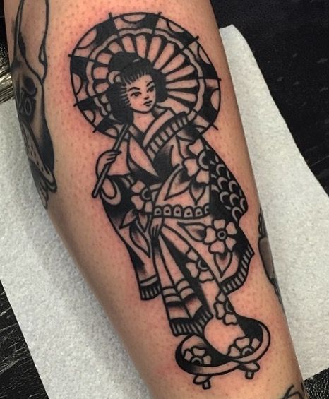 27 Tattoo, Geisha Tattoo Design, Traditional Black Tattoo, Geisha Tattoo, Foot Tattoos For Women, Tattoo Cover Up, Pin Up Tattoos, Traditional Tattoo Art, Old Tattoos