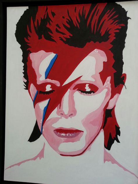 Pop Music Drawing, David Bowie Drawing Sketch, David Bowie Drawing Easy, David Bowie Painting Easy, David Bowie Pop Art, Band Painting Ideas, Fleetwood Mac Painting, David Bowie Drawing, David Bowie Painting