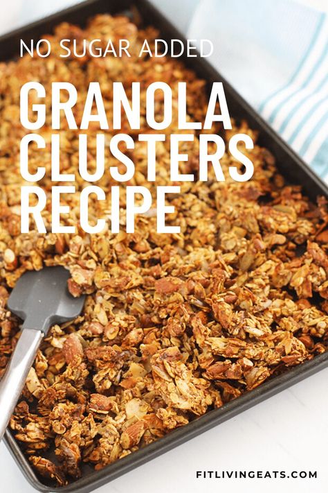 Granola For Diabetics, Granola Clusters Recipe, Yogurt For Breakfast, Diy Granola, Healthy Granola Recipe, Clusters Recipe, Low Sugar Granola, Sugar Free Granola, Granola Recipe Healthy