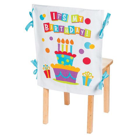 Birthday Chair Cover, Classroom Birthdays, Canvas Chair, Birthday Chair, Birthday Canvas, Wall Cutout, Student Birthdays, Classroom Birthday, It S My Birthday