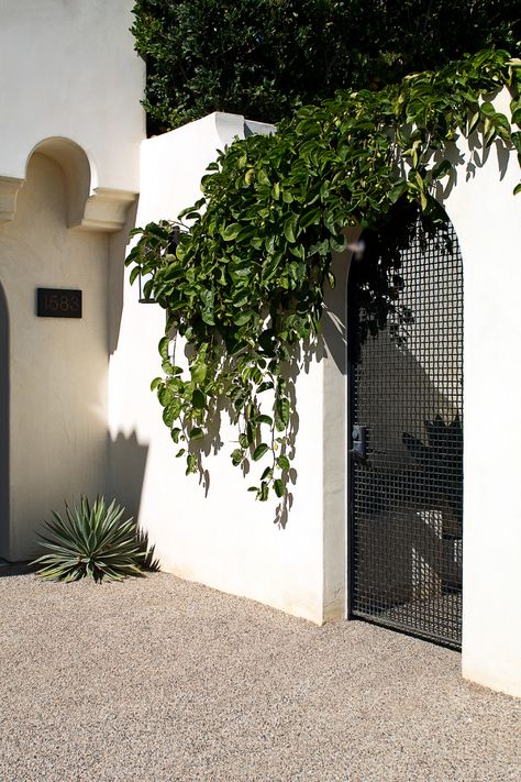 Moroccan House — Paul Hendershot Design, Inc Driveway Path, Steps Outdoor, Moroccan Courtyard, Moroccan House, Backyard Vegetable Garden, Gated Entrance, Tropical Houses Architecture, Rock Steps, Enclosed Garden