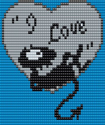 "I Love Luci"  Disenchantment - Luci Square Grid Pattern by Man in the Book 52 Columns X 48 Rows Disenchantment Luci, Luci Disenchantment, Square Grid Pattern, Pokemon Cross Stitch Patterns, Pokemon Cross Stitch, Square Grid, Bead Loom Designs, Pixel Art Templates, Pixel Crochet