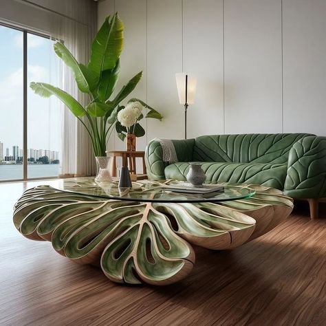 Architecture & Design added a new... - Architecture & Design Deliciosa Plant, Chic Lighting, Unusual Homes, Home Vibes, Cute Bedroom Decor, Monstera Deliciosa, Decor Home Living Room, Coffee Table Design, Kitchen Living Room