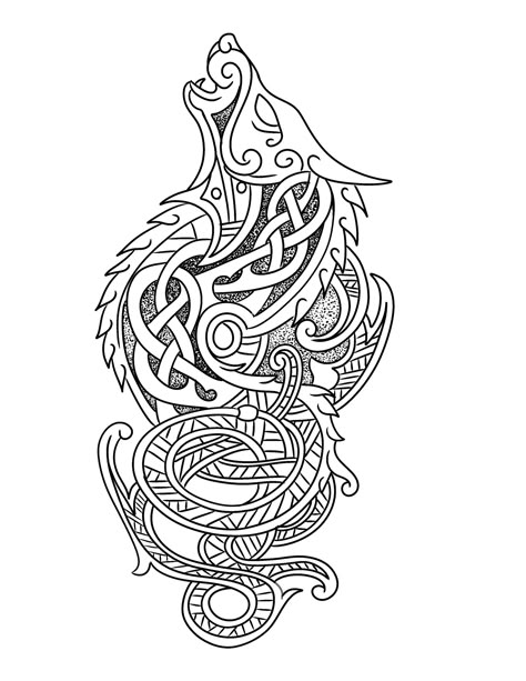 Fenrir Tattoo Design Norse Mythology, Lagatha Vikings Tattoo, Celtic Art Tattoo, Ragnarok Tattoo, Infinity Knot Tattoo, Knight Tattoos, Norse Knotwork, Viking Tattoo Ideas, Pictish Warrior