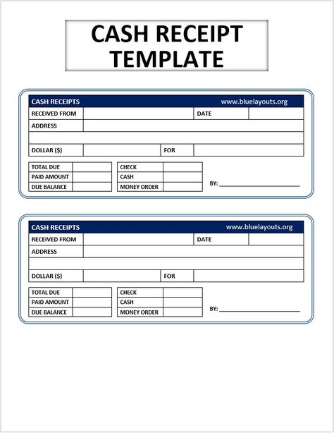 Printable Cash Receipt Template - Sales Receipt Template Free Printables, Receipts Template, Cash Receipt Template, Free Receipt Template, Cash Receipt, Cornell Notes Template, Sales Template, Accounting Books, Types Of Business