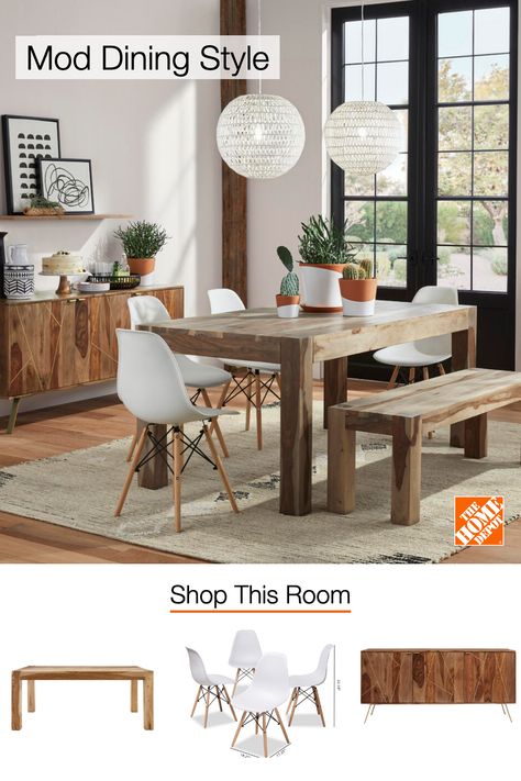 Rustic Dining Table Target, Solid Wood Dining Table Mid Century, Rustic Wood Dining Table The Home Depot, Old Mid Century Rustic Dining Table, Live Edge Dining Table The Home Depot, Decorating A New Home, Dining Banquette, Modern Deco, Wood Tones