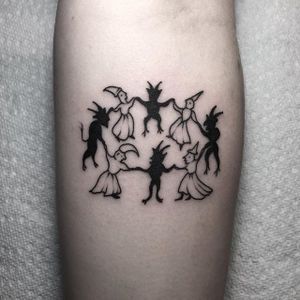 Wicca Tattoo, Pagan Tattoo, Occult Tattoo, Devil Tattoo, Circle Tattoo, Witch Tattoo, Creepy Tattoos, Next Tattoo, Black Ink Tattoos