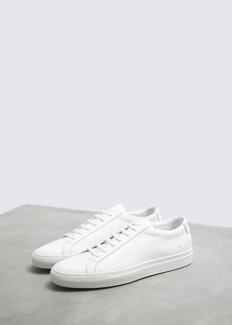 One Dapper Street, Common Projects Achilles Low, Common Projects Men, Common Projects Achilles, Best White Sneakers, Hip Clothes, Common Projects, Shoe Size Conversion, Low Sneakers