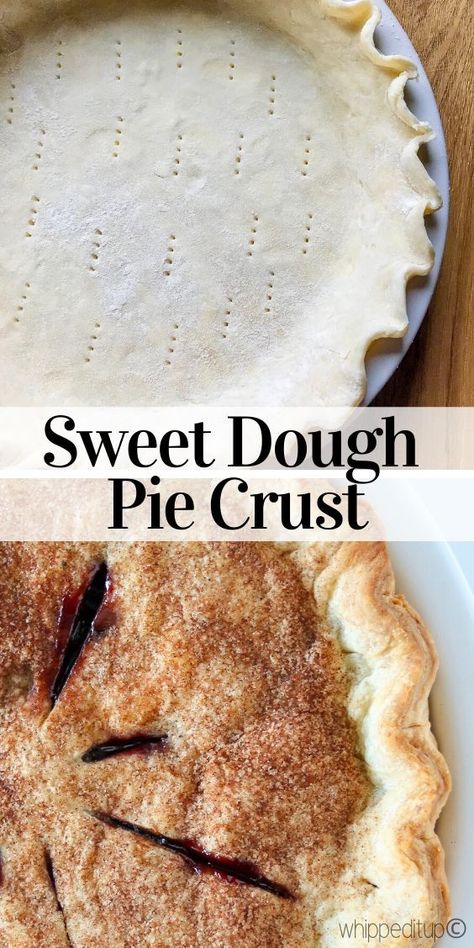 Sweet Dough Pie Crust - WhippedItUp - #dough #piecrust #pie #crust #bake #baking #whipped #yum #delicious Handmade Pie Crust, Pie Crust Recipe Sweet, Different Types Of Pie Crust, Sweet Crust Pastry Recipe, Pastry Flour Pie Crust, Brown Sugar Pie Crust, Sweet Pie Crust Recipe Easy, Soft Pie Crust Recipe, The Best Pie Crust Recipe