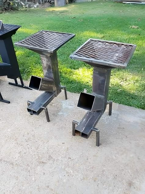 شواية فحم, Rocket Stove Design, Diy Rocket Stove, Stove Design, Diy Rocket, Bbq Grill Design, Landscaping Simple, Rocket Stove, Welding Ideas