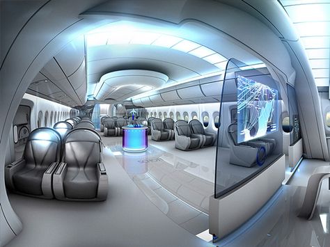 future private jets and airplanes Futuristic Plane Interior, Futuristic Airplane, Airplane Interior, Zeppelin Airship, Luxury Jets, Future Transportation, Training Room, Aircraft Interiors, Air Transport