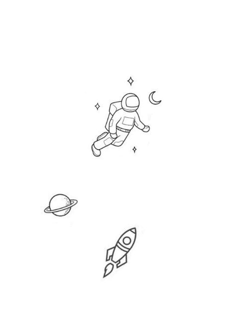 Small Rocket Ship Tattoo, Small Spaceman Tattoo, Simple Rocket Tattoo, Tiny Astronaut Tattoo, Rocket Ship Tattoo Simple, Space Fine Line Tattoo, Minimal Space Tattoo, Mini Astronaut Tattoo, Small Astronaut Tattoo