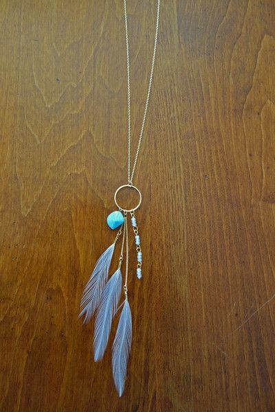 Boho Feather Necklace Boho Feathers, Feather Necklace, Summer Clearance, Feather Jewelry, Feather Necklaces, Beads And Wire, Feather Earrings, Bijoux Diy, Nature Jewelry