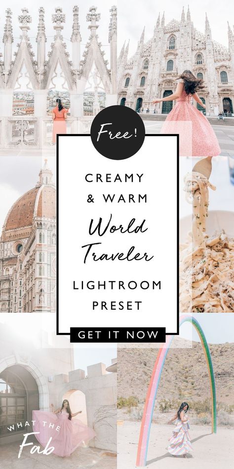 World Traveler: My favorite preset for everyday outfit pics or an epic travel shot. This preset is creamy and warm. Creamy and Warm Lightroom Presets: Download these presets and my step-by-step tutorial to edit your Instagram or Blog Photos. What The Fab. Outfit Pics, Vintage Lightroom Presets, Lightroom Presets For Portraits, Professional Lightroom Presets, Presets Download, Blog Photos, Lightroom Presets Download, Lightroom Editing, Lightroom Presets Free