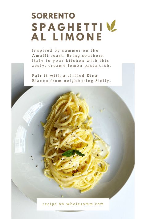 Creamy, zesty lemon pasta inspired by summer on the Amalfi coast. A simple, southern Italian recipe. Amalfi Coast Recipes, Lemon Parmesan Pasta, Italy Coast, Italian Menu, Italian Aesthetic, Italian Pasta Recipes, Italian Recipe, Lemon Pasta, Vegetarian Meal