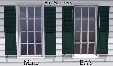 Windows With Shutters, Sims 3 Mods, Window Shutters, Window Frames, Sims House, Sims 4 Cc, Sims 3, Sims Cc, Left And Right