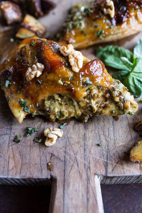 Brie Stuffed Chicken, Impressive Meals, Chicken Receipt, Glazed Walnuts, Half Baked Harvest Recipes, Stuffed Chicken Breast, Chicken Entrees, Harvest Recipes, Food Chicken