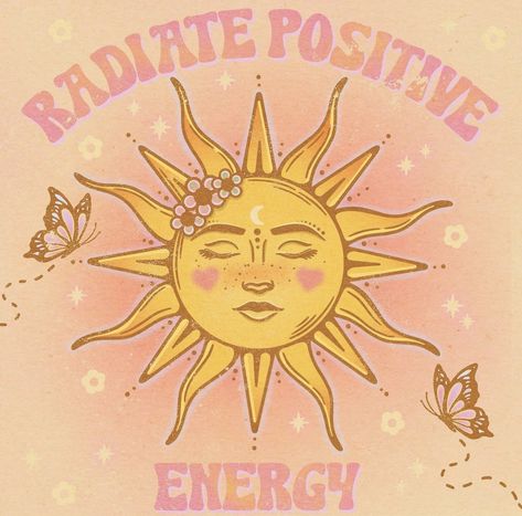 Sunshine Energy, Radiate Positive Energy, Energy Positive, Butterfly Nature, Hippie Aesthetic, Aesthetic Boho, Witchy Wallpaper, Hippie Wallpaper, Arte Inspo