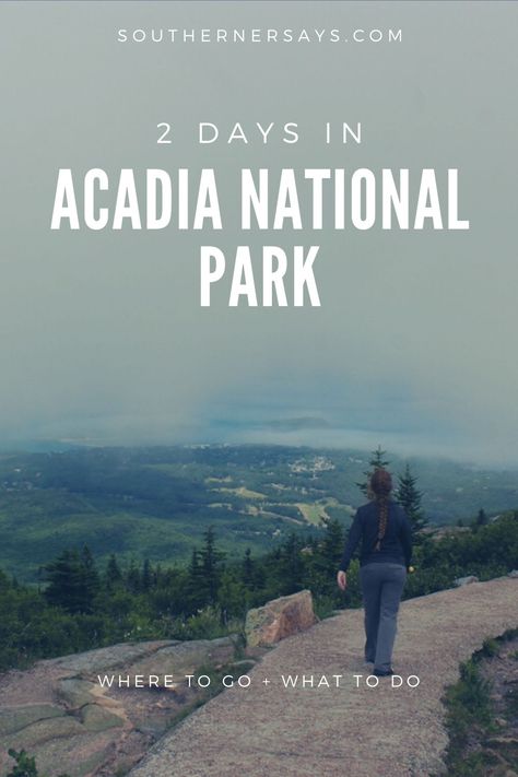 How to spend 2 days in Acadia National Park Arcadia National Park, Acadia Maine, Acadia National Park Maine, Foggy Weather, Visit Maine, Bar Harbor Maine, Mount Desert Island, Maine Vacation, Maine Travel