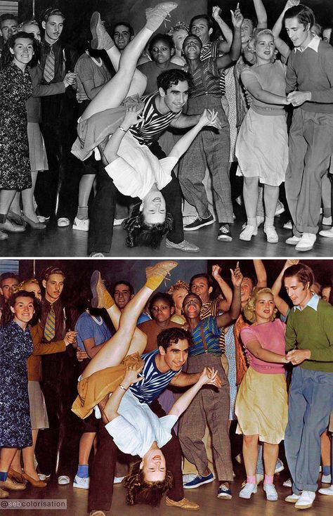 History 1d, Jitterbug Dance, Alfred Eisenstaedt, Famous Pictures, Jitterbug, Colorized Photos, Swing Dancing, Time Pictures, Dance Like This