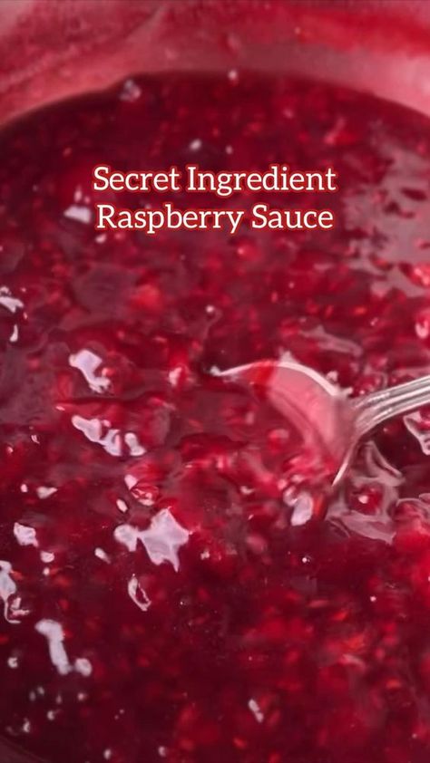 Fresh Raspberry Desserts, Sauce For Pancakes, Fresh Raspberry Recipes, Raspberry Sauce Recipe, Cake And Ice Cream, Raspberry Jam Recipe, Raspberry Desserts, Homemade Sauce Recipes, Fruit Sauce