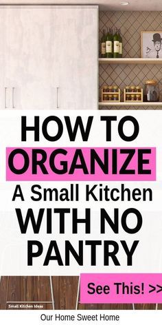 Small Kitchen With No Pantry, Kitchen With No Pantry, Kitchen Without Pantry, Pantry Alternatives, Small Pantry Closet, Organize A Small Kitchen, No Pantry, Small Kitchen Decoration, Small Kitchen Pantry