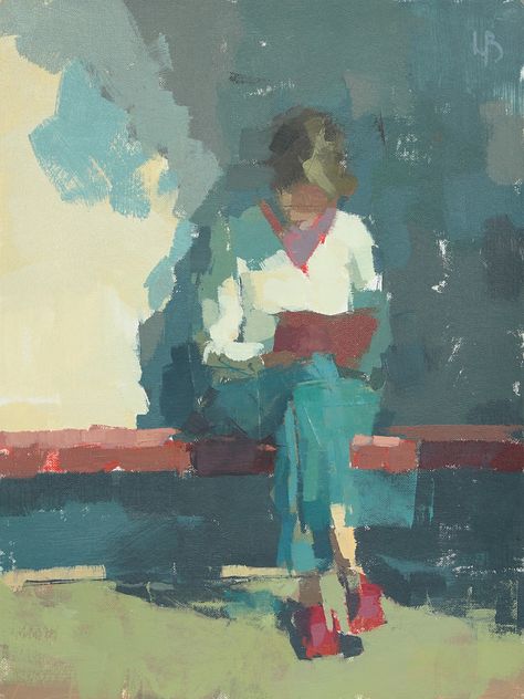 Recent Work – Ollie Le Brocq Paintings Of People Reading, Oil Painting Of People, Oil Painting Figures, Oil Painting Books, Life Drawing Painting, Fractured Painting, Ollie Lebrocq, Acrylic Painting People, Person Painting