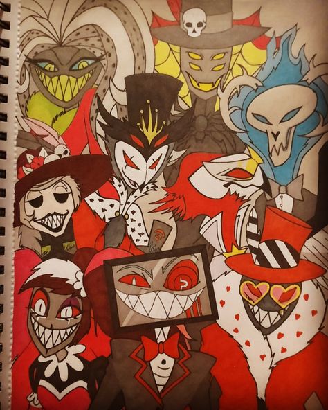 My favourite few overlords from hazbin hotel and helluva boss. Hazbin Hotel Overlords, Hazbin Hotel And Helluva Boss, Character Map, Helluva Boss, Hazbin Hotel, My Favourite, Contemporary Art, Comic Book Cover, Hotel