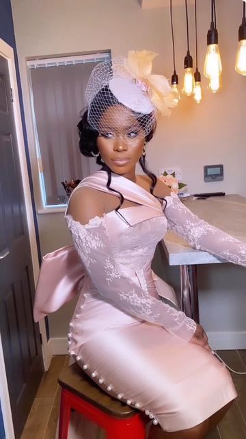 Civil Wedding Bridesmaid Dress, Asoebi Ball Gowns, Wedding Dresses For Civil Wedding, Weeding Guest Dresses, Gorgeous Bridesmaid Dresses Lace, Wedding Dresses For Court, Court Dresses Wedding Civil, Short Wedding Gowns The Bride, Classy Court Wedding Dress