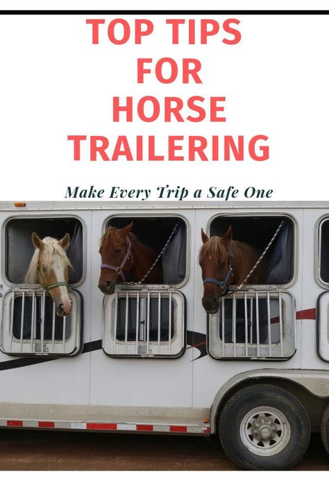 Don't let trailering stress you or your horse out! Plan ahead and try out these tips for a successful, safe trip. #equestrianlife #horsetrailer Buy A Horse, Trailer Jacks, Horse Facts, Natural Horsemanship, Equestrian Helmet, Horse Training Tips, Horse Tips, Horse Grooming, Horse Diy