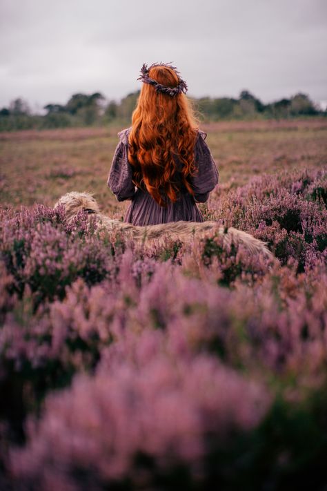 Fairytale Creatures, A Clothes Horse, Summer Presets, Fairytale Photography, Dog Varieties, Ginger Girls, Dress Cottagecore, Irish Wolfhound, Cottagecore Dress