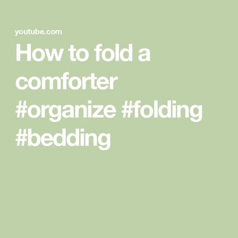 How to fold a comforter #organize #folding #bedding Large Comforter Storage Ideas, Fold Comforter For Storage, How To Fold Comforters To Save Space, How To Fold A Comforter, Fold Comforter, Folding Bedding, Folding Hacks, King Size Comforters, How To Fold