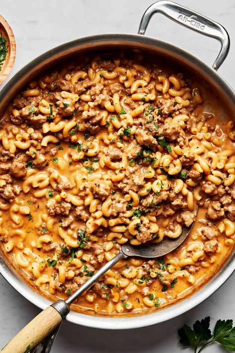 Hamburger Helper | The Modern Proper Hamburger Helper Recipe, Beef Recipes Easy Dinners, Best Ground Beef Recipes, Beef Entrees, Hamburger Helper Recipes, College Food, The Modern Proper, Modern Proper, Tasty Meals