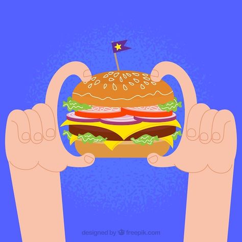 Eating Burger Illustration, Burger Background, Bbq Illustration, Hamburger Art, Gif Ads, Alien Food, Burger Illustration, Burger Drawing, Train Food