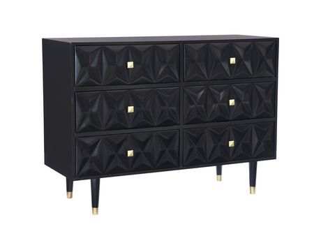 Dresser Black, Black Dresser, Grey Dresser, Black Dressers, Six Drawer Dresser, Best Buy Store, Dressed To Impress, Bedroom Furniture Dresser, Double Dresser