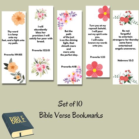 Bible Verse Bookmark, Scripture Bookmark, inspirational Bible Verses, Flower Book marks, Gift for Encouragement, Christian Digital Download Bible Verse Bookmarks, Verse Bookmark, Free Scripture Printables, Star Bible Verse, Pioneer School Gifts, Bible Bookmark, Creative Bookmarks, Christian Gifts For Women, Beaded Bookmarks