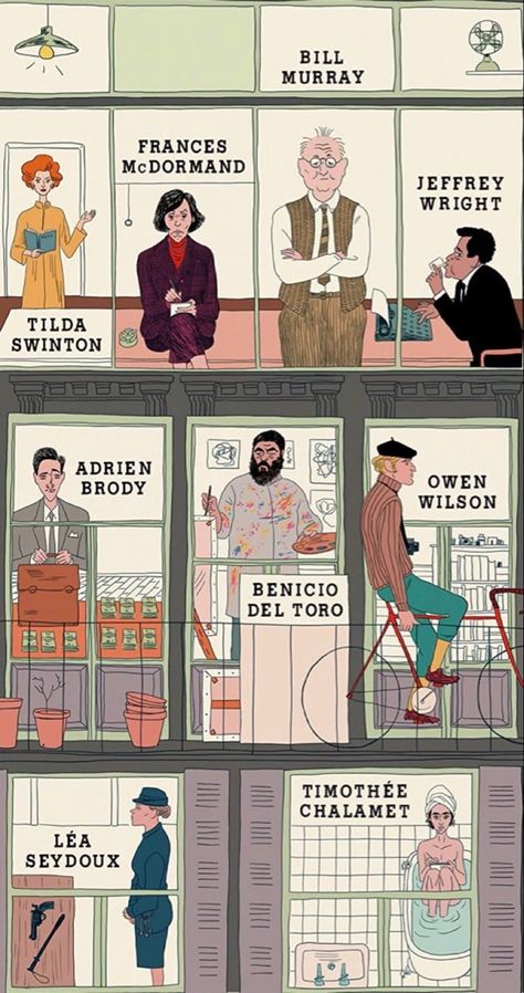 Wes Anderson Movies Posters, Indie Academia, Wes Anderson Characters, Wes Anderson Aesthetic, French Dispatch, Learn Animation, Wes Anderson Movies, Wes Anderson Films, Jeffrey Wright