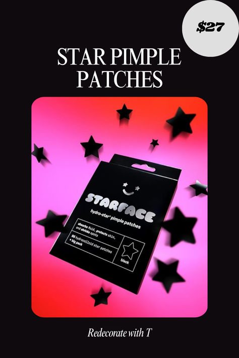 Black Star BIG PACK, Hydrocolloid Pimple Patches, Absorb Fluid and Reduce Redness, Cute Star Shape, Cruelty-Free Skincare (96 Count) Star Pimple Patches, Pimple Patches, Free Skincare, Cute Star, Cruelty Free Skin Care, Cute Stars, Black Star, Star Shape, Cruelty Free