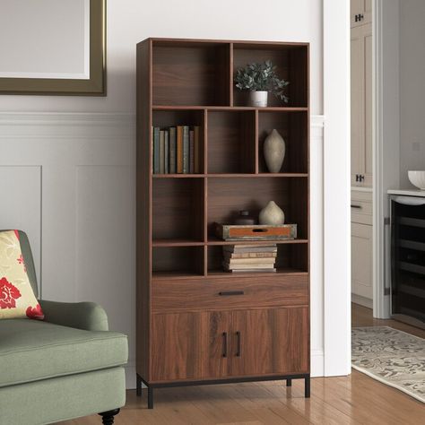 Record Room, Bookcase Wood, Open Display Shelf, Storage Bookcase, Metal Bookcase, Brooklyn Apartment, Wide Sideboard, Bookshelf Storage, London Flat