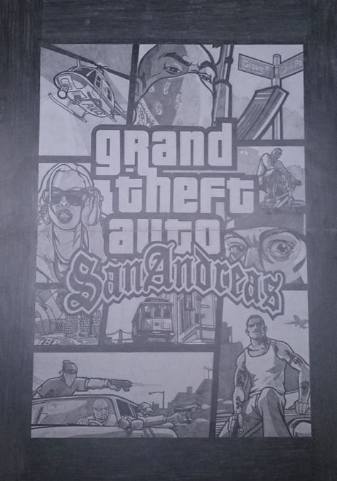 Grand Theft Auto San Andreas Gta Drawings, Gta San Andreas, San Andreas, Grand Theft Auto, Pencil Drawings, ? Logo, Tattoos, Drawings, Quick Saves