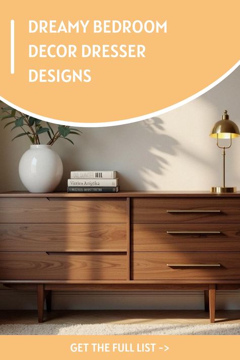 Dreamy Bedroom Decor Dresser Designs Bedroom Decor Dresser, Dresser Designs, Chic Living Room Decor, Stylish Bedroom Decor, Chic Organization, Dresser Ideas, Dresser Design, Chic Bedroom Decor, Master Decor